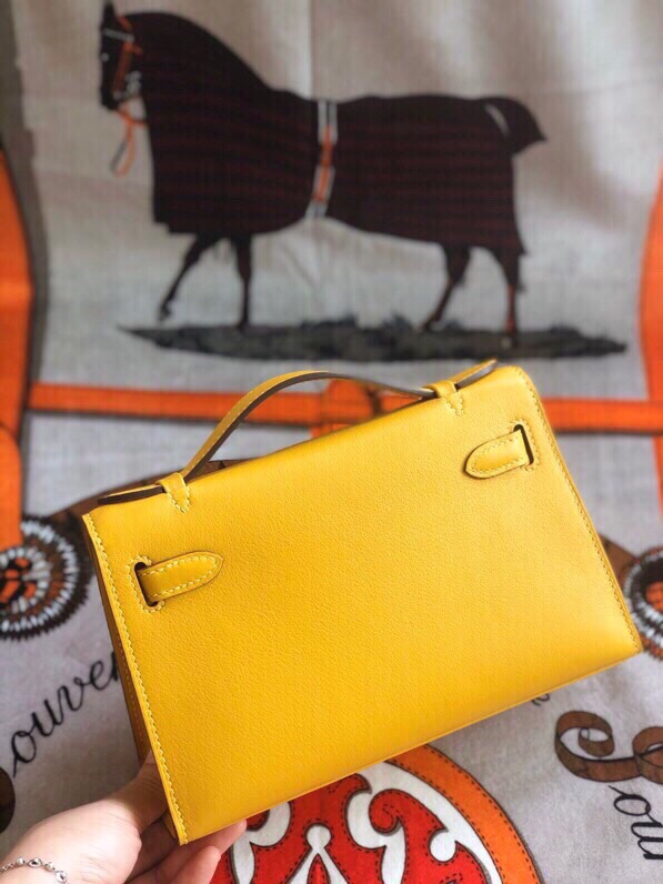 에르메스 미니 켈리백22 앰버 옐로우 금장 스위프트